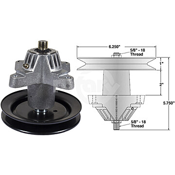 10-13131 - Spindle Assembly for Cub Cadet model LT series, 42" Decks w/Star Hole Blades