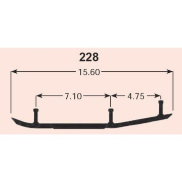 WB-000-228 - Spi Defender Hard Weld Wearbar for 13-23 Polaris Indy 550,Indy 600,Rush 600, Indy 800 & many other Polaris Snowmobiles