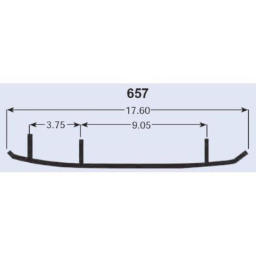 WB-000-657 - Spi Defender Hard Weld Wearbar for 2017-2024 Yamaha Venture, Sidewinder, Transporter & Mountain Max Snowmobiles