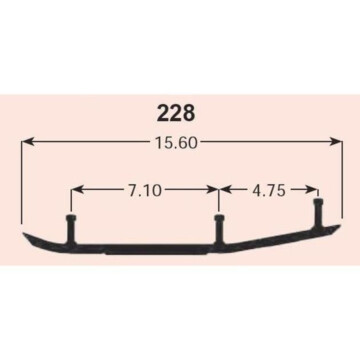 A-04-0-4-228 - 4" Spi Carbide Runners for 13-23 Polaris Indy 550,Indy 600,Rush 600, Indy 800 & many other Polaris Snowmobiles