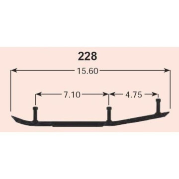 D-06-6-4-228 - 6" Spi Carbide Runners for 13-23 Polaris Indy 550,Indy 600,Rush 600, Indy 800 & many other Polaris Snowmobiles